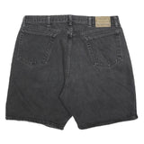 WRANGLER Mens Black Denim Shorts 2XL W40 Classic Fit Cotton Casual