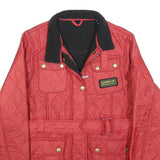 BARBOUR INTERNATIONAL Girls Red Quilted Jacket 14-15Y Polyester Zip