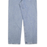 WRANGLER Mens Jeans Blue Relaxed Straight Denim Light W33 L32 Zip Closure