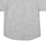 LEVI'S Mens Grey Checked Cotton Short Sleeve Shirt S Casual Button Pocket