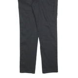 DICKIES Mens Black Slim Fit Cotton Blend Trousers W30 L32 Workwear Zip Closure
