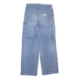 CARHARTT Womens Blue Regular Fit Straight Denim Light Wash W30 L29 Workwear
