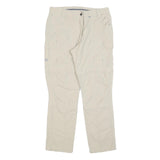 ICEPEAK Womens Beige Regular Trousers W32 L30 Polyester Blend Zip Casual Outdoor