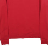 GUESS Womens Red Sweatshirt Crew Neck S LNDN PR MLN NWYRK Pullover Cotton