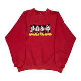 Mickey Mouse Disney Sweatshirt - XL Red Cotton Blend