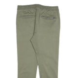 HOLLISTER Mens Cotton Blend Green Regular Drawstring Trousers W34 L28 Casual