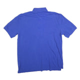 TOMMY HILFIGER Mens Blue Polo Shirt XL Cotton Blend Short Sleeve Basic Collar