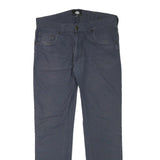 DICKIES Mens Regular Fit Navy Cotton Blend Straight Trousers W34 L31 Workwear