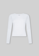 Organic Cotton Crew Long Sleeve T-Shirt, White