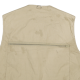 GAMEHIDE Mens Beige Utility Cotton Blend Jacket XL Multi Pocket Outdoor Fishing