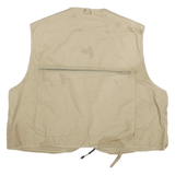 GAMEHIDE Mens Beige Utility Cotton Blend Jacket XL Multi Pocket Outdoor Fishing