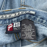Paco Denim Shorts - 38W 11L Blue Cotton