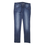 PHARD Womens Jeans Blue Slim Skinny Denim Medium W30 L30 Distressed Hem