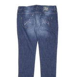 PHARD Womens Jeans Blue Slim Skinny Denim Medium W30 L30 Distressed Hem