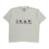 Single Stitch Juvenile Diabetes Foundation Hanes Graphic T-Shirt - Large White Cotton Blend