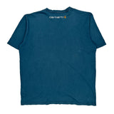 Carhartt Spellout T-Shirt - XL Blue Cotton
