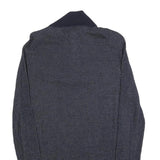 TOMMY HILFIGER Mens Navy Patterned Pullover Crew Neck Basic Knit Jumper L