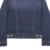TOMMY HILFIGER Womens Blue Denim Jacket L Cotton Button Plain Classic Fit