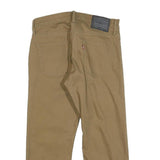 LEVI'S Mens Cotton Blend Beige Slim Straight Trousers W30 L24 Casual Zip Closure