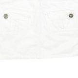 ARIZONA JEAN COMPANY Womens White Mini Cotton Blend Straight Skirt M Casual