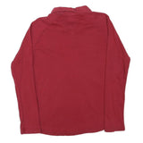 LEVI'S Womens Red Long Sleeve Shirt Button Neck L Cotton Blend Classic Top