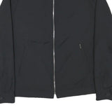 FALCONABLE Mens Black Jacket L Polyester Blend Plain Zip Casual Lightweight