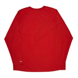Carhartt Long Sleeve T-Shirt - 2XL Red Cotton