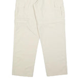 GREENVILLAGE Mens Regular Fit Beige Cargo Trousers W28 L30 Cotton Blend Zip