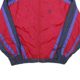 BEVERLY HILLS POLO CLUB Mens Red & Navy Nylon Track Jacket XL