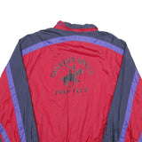 BEVERLY HILLS POLO CLUB Mens Red & Navy Nylon Track Jacket XL