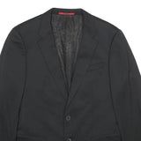 HUGO BOSS Mens Black Classic Jacket M Woven Button Blazer Suit Smart