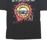 Womens Black Guns N Roses Graphic T-Shirt M Short Sleeve Crew Neck Rock Band