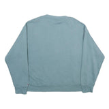 CHAMPION Mens Blue Crew Neck L Sweatshirt Cotton Blend Classic Logo Pullover