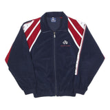 RISS-SPORT Boys Navy & Burgundy Zip Jacket 16Y Cotton Blend Retro Sportswear