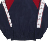 RISS-SPORT Boys Navy & Burgundy Zip Jacket 16Y Cotton Blend Retro Sportswear