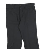 WRANGLER Womens Cotton Blend Black Regular Fit Straight Leg Trousers W34 L25