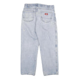 DICKIES Mens Jeans Blue Relaxed Straight Denim Light W32 L28 Workwear Zip