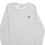 FILA Mens Grey Crew Neck M Sweatshirt Cotton Blend Pullover Lightweight