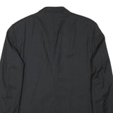 CERRUTI Mens Black Wool Classic Jacket L Woven Button Formal Blazer
