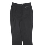 PRADA Womens Wool Blend Black Slim Tapered Trousers W26 L28 Stylish Zip Pockets