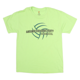 HANES Mens Green Washington University Volleyball Graphic T-Shirt M Short Sleeve