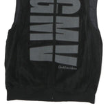 GIAN MARCO VENTURI Mens Black Zip Jacket M Polyester Plain Comfort Warm