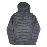 KAPPA Womens Black & Pink Hooded Puffer Jacket M Polyester Blend Zip Casual