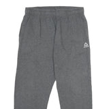 REEBOK Mens Joggers Grey L W32 L28 Cotton Blend Regular Tapered Fit Casual