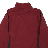 REEBOK Mens Maroon & Black Zip Jacket M Polyester Blend Sports Casual