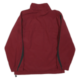 REEBOK Mens Maroon & Black Zip Jacket M Polyester Blend Sports Casual