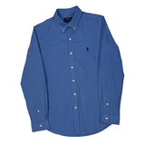 Polo By Ralph Lauren Slim Fit Shirt - Small Blue Cotton