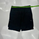 Quiksilver Cargo Shorts - 38W 10L Black Cotton