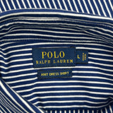 Polo By Ralph Lauren Striped Shirt - Large Blue Cotton