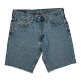 Levis Denim Shorts - 32W 10L Light Wash Denim